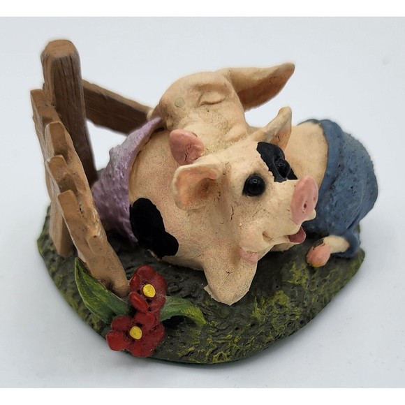 "Move Please" Calabar Creations Pig Hollow Pete Apsit figurine  1994 Vintage - Picture 3 of 10